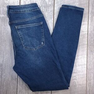 Silver Jeans Womens Medium Infinite Fit High Rise Skinny Dark Denim Wash